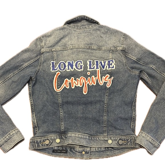 Lucky Brand Jackets & Blazers - Ian Munsick/Cody Johnson “long live cowgirls” Upcycled denim jacket